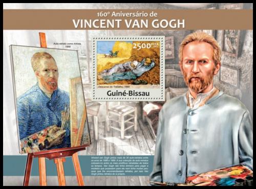 Poštovní známka Guinea-Bissau 2013 Umìní, Vincent van Gogh Mi# Block 1156 Kat 10€