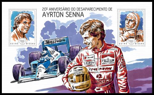 Potovn znmka Guinea-Bissau 2014 Ayrton Senna Mi# Block 1239 Kat 8.50 - zvtit obrzek