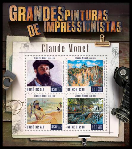 Poštovní známky Guinea-Bissau 2015 Umìní, Claude Monet Mi# 8303-06 Kat 13€