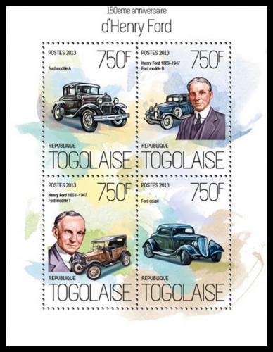 Potovn znmky Togo 2013 Henry Ford Mi# 5471-74 Kat 12 - zvtit obrzek