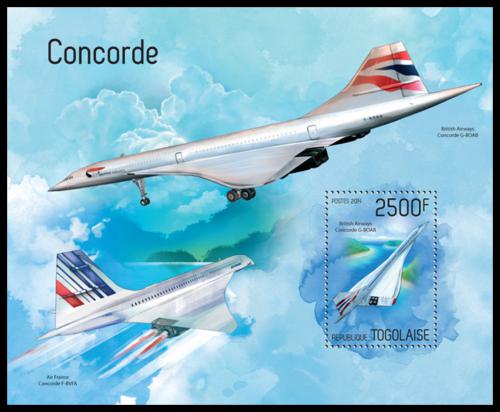 Potovn znmka Togo 2014 Concorde Mi# Block 964 Kat 10 - zvtit obrzek