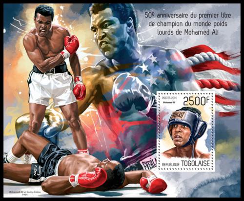 Potovn znmka Togo 2014 Muhammad Ali, box Mi# Block 973 Kat 10