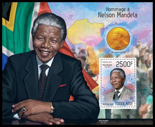 Poštovní známka Togo 2014 Nelson Mandela Mi# Block 976 Kat 10€