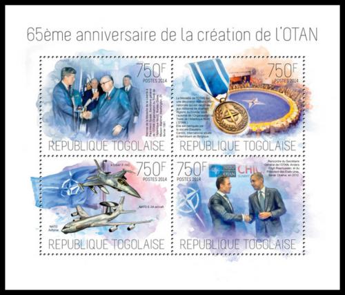 Poštovní známky Togo 2014 NATO, 65. výroèí Mi# 5585-88 Kat 12€