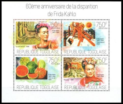 Potovn znmky Togo 2014 Umn, Frida Kahlo Mi# 5590-93 Kat 12 - zvtit obrzek