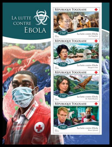 Potovn znmky Togo 2014 Boj proti ebole Mi# 6486-89 Kat 12