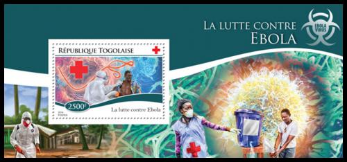 Potovn znmka Togo 2014 Boj proti ebole Mi# Block 1115 Kat 10