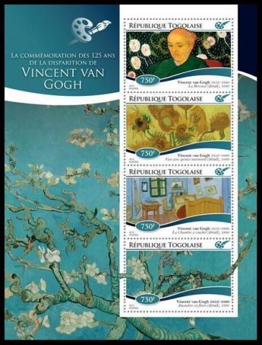Poštovní známky Togo 2015 Umìní, Vincent van Gogh Mi# 6569-72 Kat 12€