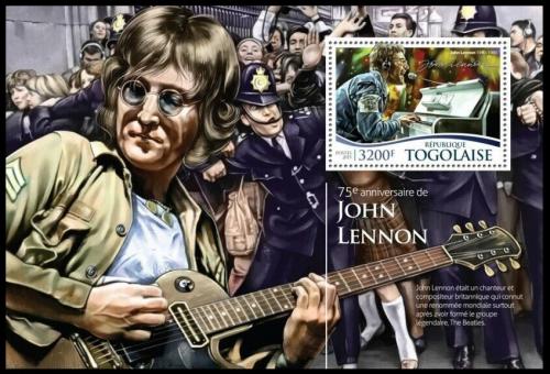 Poštovní známka Togo 2015 The Beatles, John Lennon Mi# Block 1182 Kat 13€