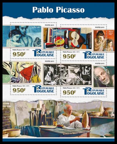Poštovní známky Togo 2015 Umìní, Pablo Picasso Mi# 7063-66 Kat 15€