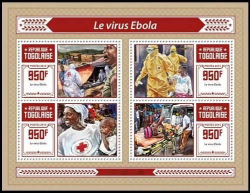 Potovn znmky Togo 2015 Boj proti viru Ebola Mi# 7117-20 Kat 15 - zvtit obrzek