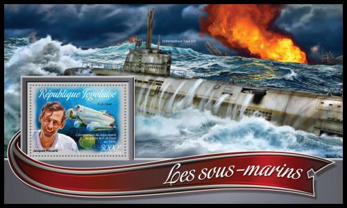 Potovn znmka Togo 2016 Ponorky Mi# Block 1307 Kat 12