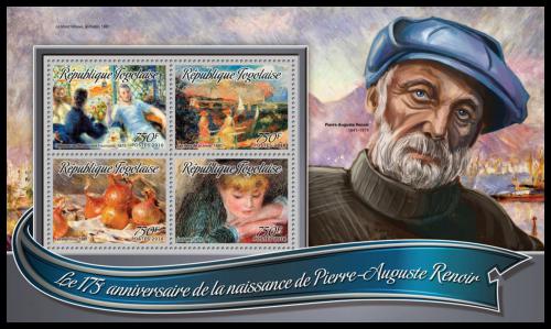Poštovní známky Togo 2016 Umìní, Pierre-Auguste Renoir Mi# 7529-32 Kat 12€