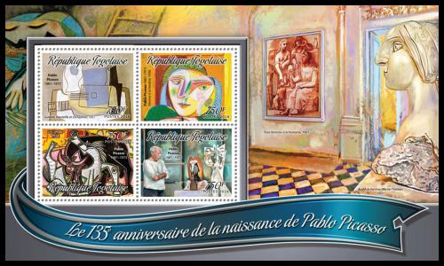 Poštovní známky Togo 2016 Umìní, Pablo Picasso Mi# 7534-37 Kat 12€