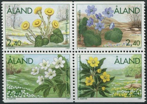 Poštovní známky Alandy 1997 Jarní kvìtiny Mi# 120-23