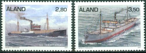 Poštovní známky Alandy 1997 Parníky Mi# 131-32