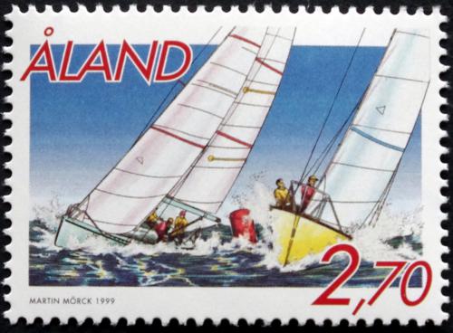 Poštovní známka Alandy 1999 Jachting Mi# 158