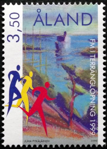 Poštovní známka Alandy 1999 MS v pøespolním bìhu Mi# 163