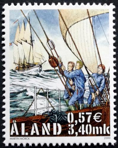 Poštovní známka Alandy 2000 Jachting Mi# 177