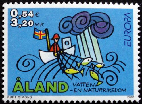 Poštovní známka Alandy 2001 Evropa CEPT, voda Mi# 191