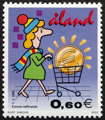 Poštovní známka Alandy 2002 Pøijetí Eura Mi# 198