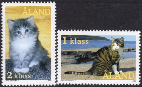 Poštovní známky Alandy 2003 Koèky Mi# 217-18 Kat 7.50€