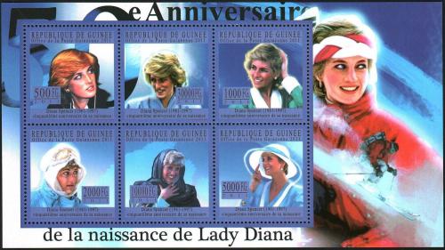 Potovn znmky Guinea 2011 Princezna Diana Mi# 8102-07 Kat 18 - zvtit obrzek