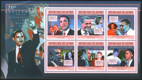 Potovn znmky Guinea 2011 Prezident Barack Obama Mi# 8488-93 Kat 18