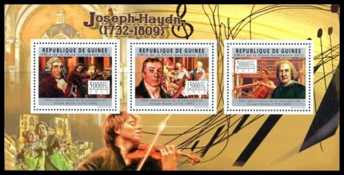 Potovn znmky Guinea 2012 Joseph Haydn, skladatel Mi# 9067-69 Kat 16