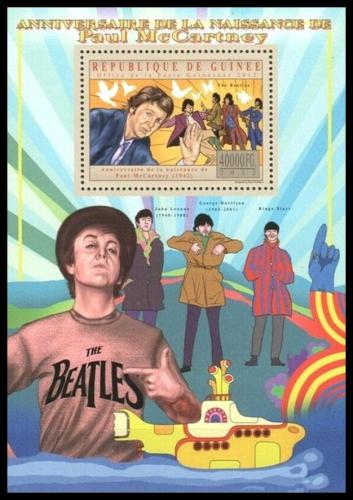 Poštovní známka Guinea 2012 The Beatles, Paul McCartney Mi# Block 2144 Kat 16€