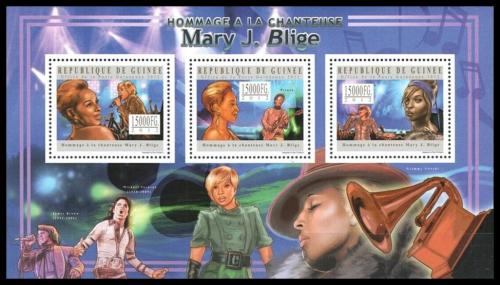 Poštovní známky Guinea 2012 Mary J. Blige, zpìvaèka Mi# 9428-30 Kat 18€