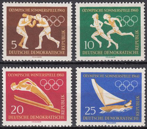 Poštovní známky DDR 1960 Olympijské hry Mi# 746-49 Kat 6.50€