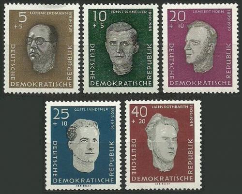 Poštovní známky DDR 1960 Hrdinové odboje Mi# 752-56