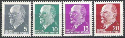 Potovn znmky DDR 1961 Prezident Walter Ulbricht Mi# 845-48