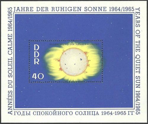 Poštovní známka DDR 1964 Mezinárodní rok klidného Slunce Mi# Block 21