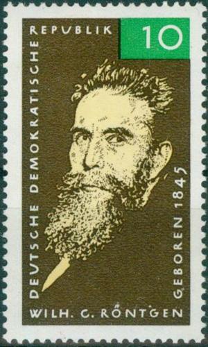 Poštovní známka DDR 1965 Wilhelm Röntgen, fyzik Mi# 1096