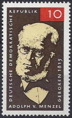 Poštovní známka DDR 1965 Adolph von Menzel, malíø a grafik Mi# 1146