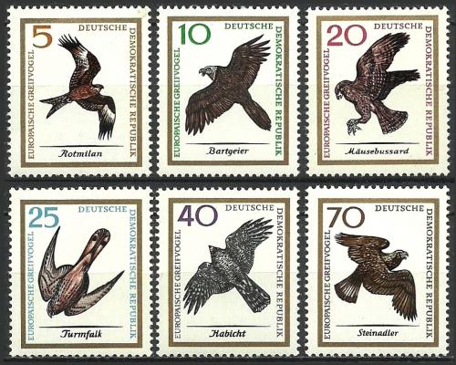 Poštovní známky DDR 1965 Dravci Mi# 1147-52 Kat 6€
