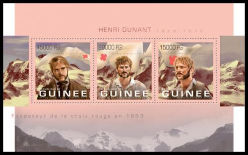 Poštovní známky Guinea 2013 Henri Dunant, Èervený køíž Mi# 9882-84 Kat 20€