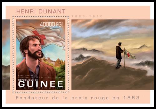 Poštovní známka Guinea 2013 Henri Dunant, Èervený køíž Mi# Block 2245 Kat 16€