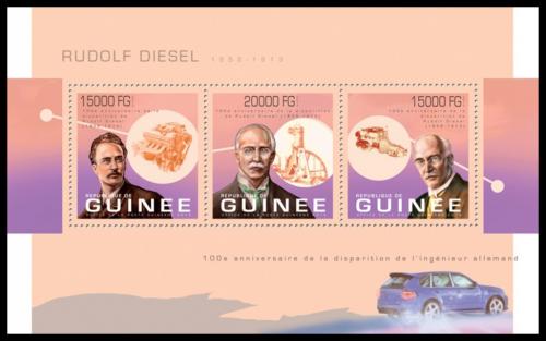 Potovn znmky Guinea 2013 Rudolf Diesel Mi# 9894-96 Kat 20