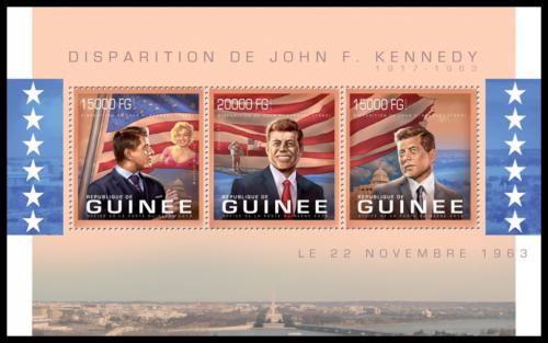 Potovn znmky Guinea 2013 Prezident John F. Kennedy Mi# 9906-08 Kat 20
