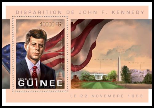 Potovn znmka Guinea 2013 Prezident John F. Kennedy Mi# Block 2251 Kat 16
