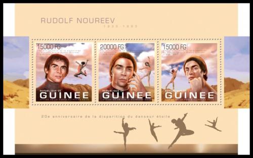 Potovn znmky Guinea 2013 Rudolf Nurejev, balet Mi# 9926-28 Kat 20