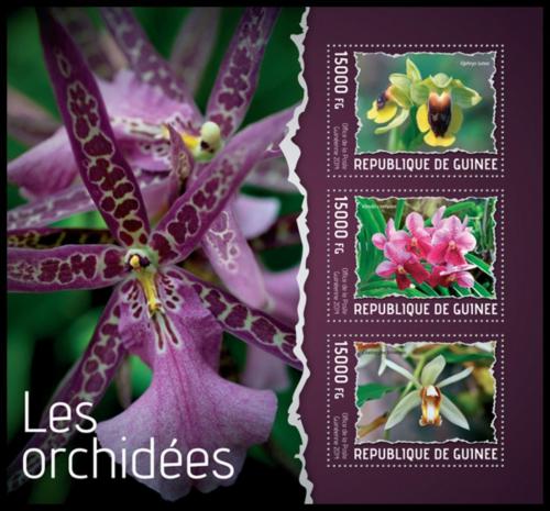 Potovn znmky Guinea 2014 Orchideje Mi# 10255-57 Kat 18