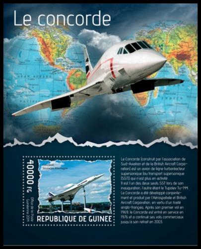 Potovn znmka Guinea 2014 Concorde Mi# Mi# Block 2347 Kat 16 