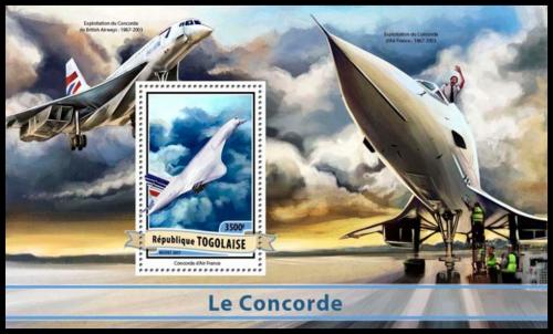 Potovn znmka Togo 2017 Concorde Mi# Block 1412 Kat 14