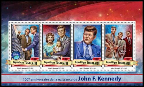 Potovn znmky Togo 2017 Prezident John F. Kennedy Mi# 8034-37 Kat 14