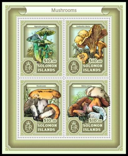 Poštovní známky Šalamounovy ostrovy 2017 Houby Mi# 4376-79 Kat 12€