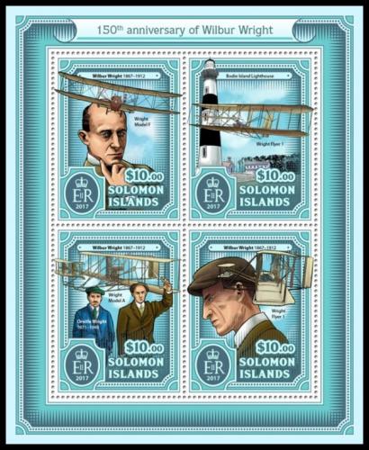Poštovní známky Šalamounovy ostrovy 2017 Wilbur Wright Mi# 4396-99 Kat 12€
